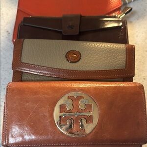 Tory Burch Leather Wallet Trio